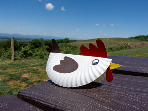 A paper plate chicken