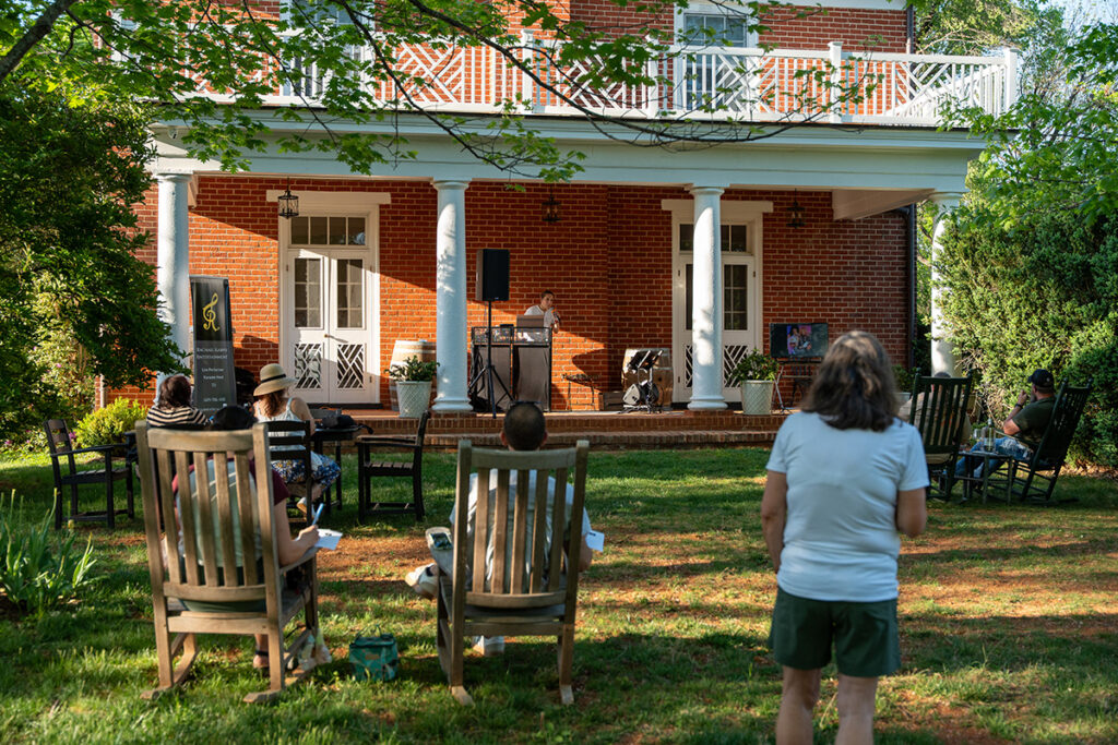 A live music event outdoors at Chiswell winery