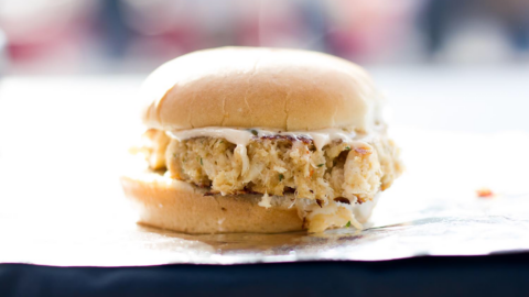 A crabacke sandwich